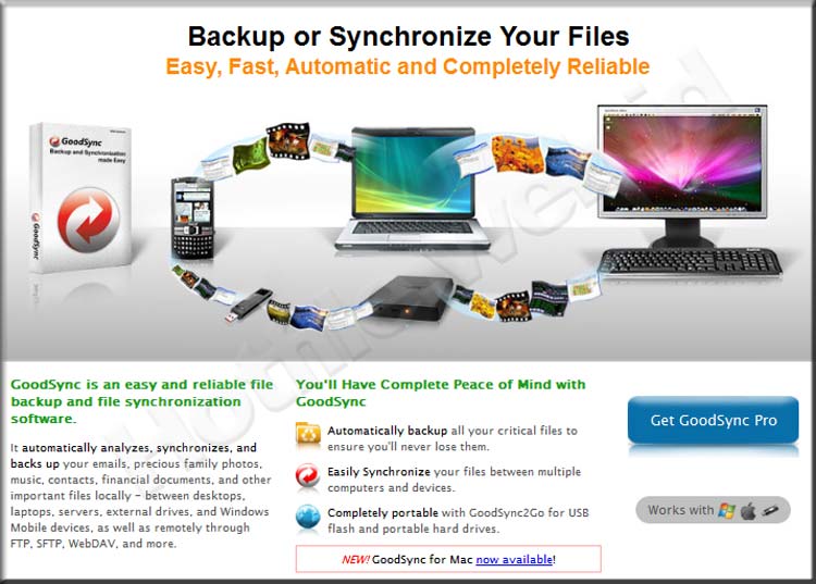 will goodsync backup individual files